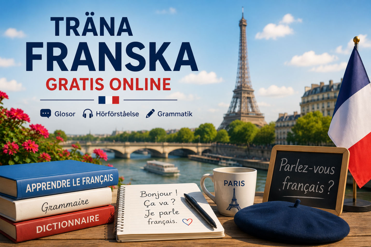 Träna franska vardagsfraser och uttryck online