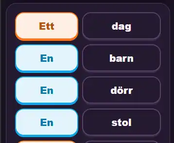Free grammar classification game for articles, gender and word groups