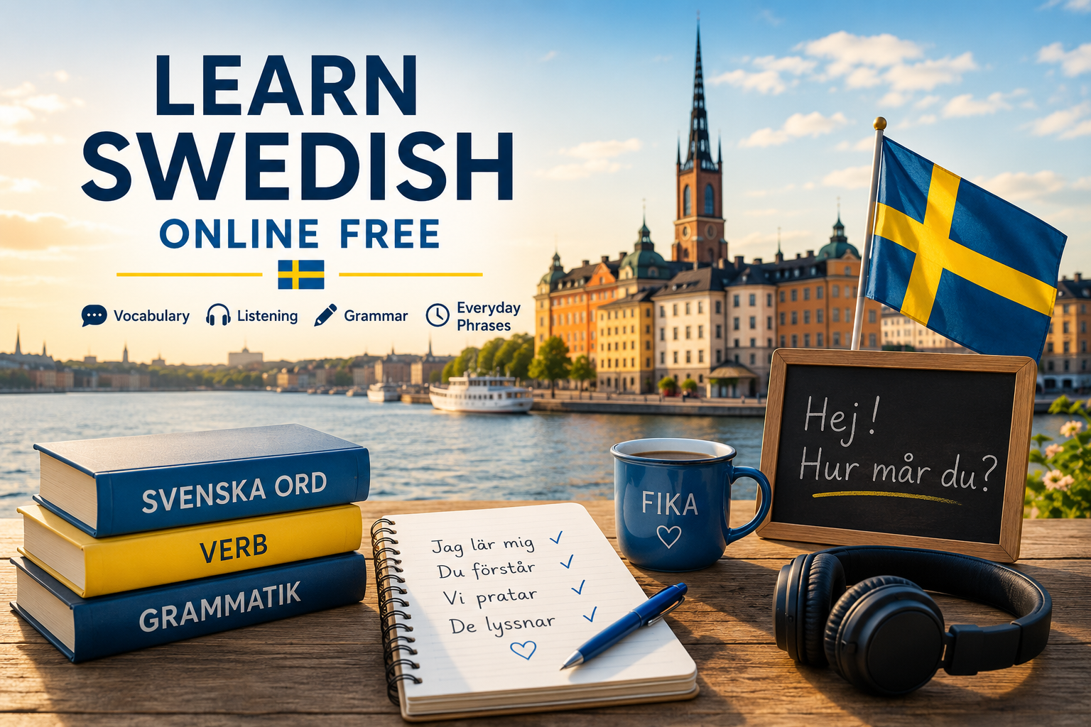 Learn Swedish online free with vocabulary, listening practice and grammar
